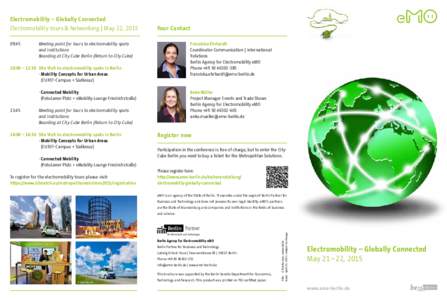 Electromobility – Globally Connected Electromobility tours & Networking | May 22, :45 