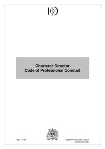 Style Guide[removed]Chartered Director Code of Professional Conduct  Page 1 of 11