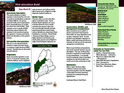 Mid-elevation Bald  Crowberry - Bilberry Summit Bald State Rank S3 Community Description