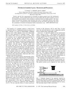 Mechanical engineering / Stick-slip phenomenon / Friction / Granular material / Slip / Earthquake / Fault / Frictional contact mechanics / Physics / Geology / Mechanics