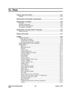 Peas – Chapter 16 – Official Grain Grading Guide