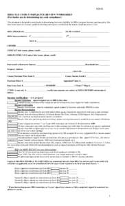 [removed]IHDA TAX CODE COMPLIANCE REVIEW WORKSHEET (For lender use in determining tax code compliance) This document is designed to assist lender in determining borrower eligibility for IHDA program (income, purchase price