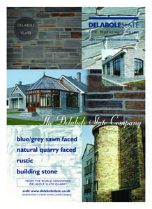 Building Stone brochure 2012_DELAB DELASTONE brochure 06.qxd[removed]:22 Page 1  eight centuries of Cornish craftsmanship blue/grey sawn faced natural quarry faced