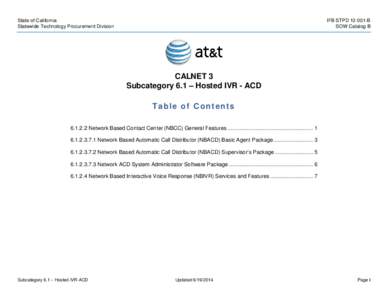 State of California Statewide Technology Procurement Division IFB STPD[removed]B SOW Catalog B