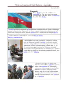 Nations, Impacts and Contributions – Azerbaijan