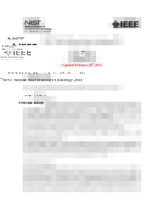 NIST Mobile Microrobotics Challenge 2011 Official Rules Version 1.3 September 27th, 2010 – Updated February 18th, 2011 –