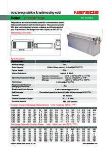 stored energy solutions for a demanding world 6-GFM-100F Model:  MP SERIES