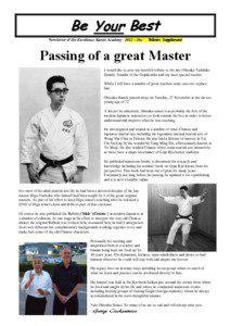 Be Your Best Newsletter of the Excellence Karate Academy 2012 – Dec