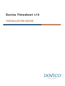 DOVICO Timesheet Installation Guide