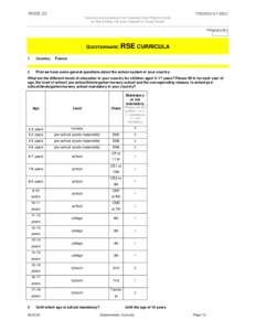 ROSE 25  TREN/E3[removed]Inventory and compiling of an European Good Practice Guide on Road Safety Education targeted at Young People Please don’t fill in