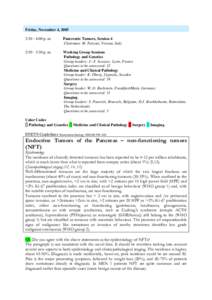 Microsoft Word - Pancreatic Tumors Session 4 Working Group-finalized.doc