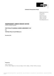 Microsoft Word[removed]Albert Road  Amendment C107 Expert Urban Design Evidence Statement - MGS draft