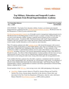 Top Military, Education and Nonprofit Leaders