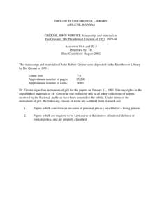 Elections in the United States / United States presidential election / John Robert Greene / Dwight D. Eisenhower / Robert Taft / William Howard Taft / Taft family / Politics of the United States / Military personnel