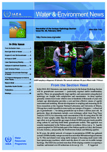 Newsletter of the Isotope Hydrology Section Issue No. 26, February 2010 ISNN 1020–7120  In this Issue