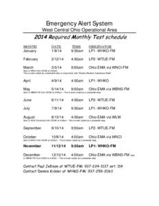 Microsoft Word[removed]EAS West Central Ohio RMT SCHEDULE.DOC