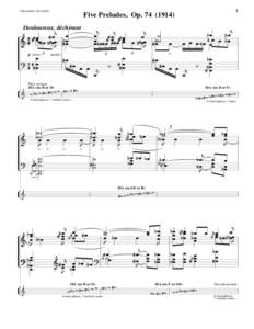 Alexander Scriabin  1 Five Preludes, Op)
