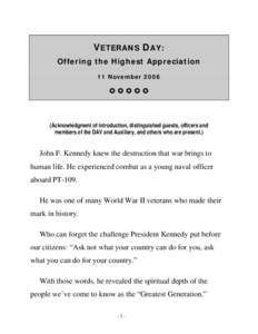 Microsoft Word - Vet Day - Speech 2006.doc