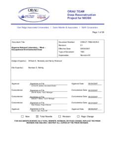 ORAU TEAM Dose Reconstruction Project for NIOSH Oak Ridge Associated Universities I Dade Moeller & Associates I MJW Corporation Page 1 of 39