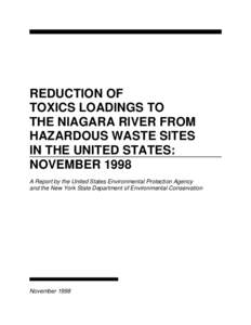 Reduction of Toxics Loadings to the Niagara River from Hazardous Waste Sites in the United States: November 1998