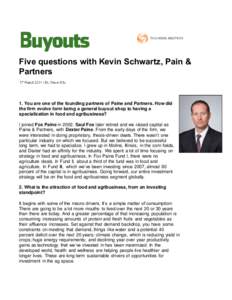 Paine and Partners - Buyouts: Five Questions with Kevin SchwartzPDF