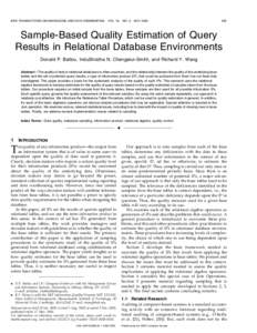 IEEE TRANSACTIONS ON KNOWLEDGE AND DATA ENGINEERING,  VOL. 18, NO. 5,