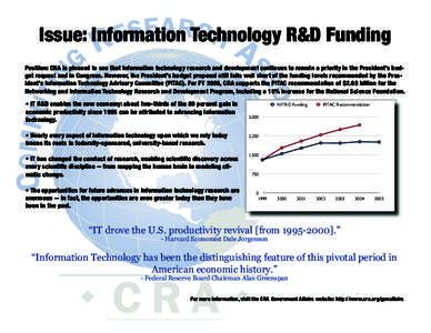 Daniel A. Reed / Research and development / Dale W. Jorgenson / Technology