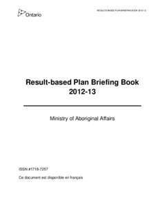 Results-based Plan Briefing Book