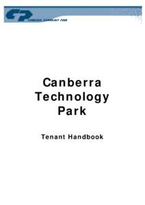Canberra Technology Park Tenant Handbook  **CTP Tenant Handbook
