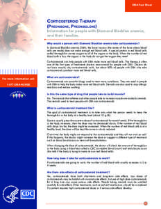 DBA Fact Sheet  Corticosteroid Therapy (Prednisone, Prednisolone)