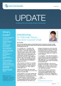 + AUGUST[removed]What’s Inside? Introducing Dr Deborah Rowe – the new Council Chair