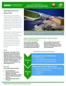 Two-Phased Approach to Synchronize the FERC-USACE Processes for Authorizing Non-Federal Hydropower Projects Background and Overview