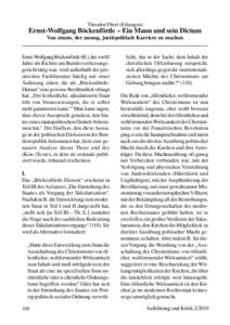 Theodor Ebert (Erlangen)  Ernst-Wolfgang Böckenförde – Ein Mann und sein Dictum