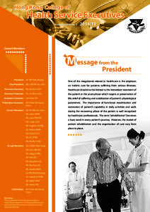 Hong Kong College of  Health Service Executives Newsletter Issue[removed]