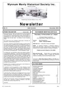 Wynnum Manly Historical Society Inc. ABNNewsletter No 18