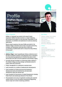 Steffan Rees Associate BSc (Hons) City and Regional Planning, Dip TP, MRTPI [removed]