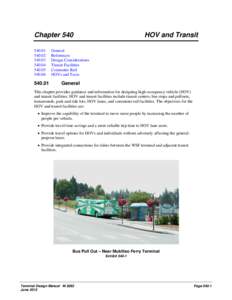 Chapter[removed]HOV and Transit - Terminal Design Manual M 3082