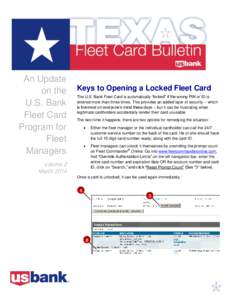 Keys to Opening a Locked Fleet Card