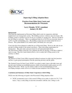National Center for State Courts eFiling Report