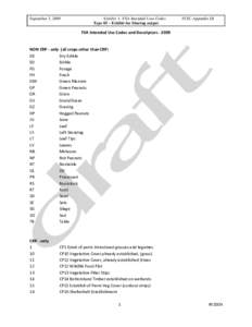 September 3, 2009  Exhibit 1- FSA Intended Uses Codes Type 05 – Exhibit for Sharing output  FCIC-Appendix III