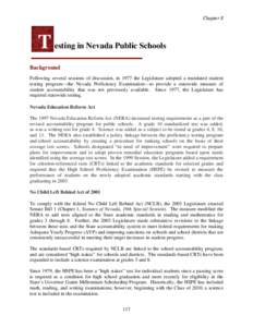 2009 Nevada Education Data Book: Chapter 8