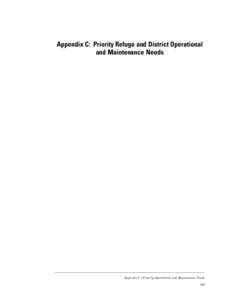 Appendix C: Priority Refuge and District Operational and Maintenance Needs Appendix C / Priority Operational and Maintenance Needs 155