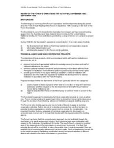 Politics / Asia Pacific Forum / Pacific Islands Forum / Australian Human Rights Commission / Office of the United Nations High Commissioner for Human Rights / Human Rights Commission / Paris Principles / Human rights / International Coordinating Committee of National Human Rights Institutions / National human rights institutions / Government / Ethics