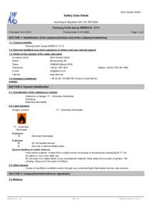 KaVo Dental GmbH  Safety Data Sheet according to Regulation (EC) NoPackung KaVo Spray AMERICA 2113