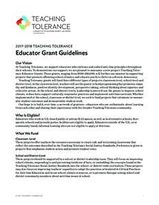 TEACHING TOLERANCE TOLERANCE.ORGTEACHING TOLERANCE