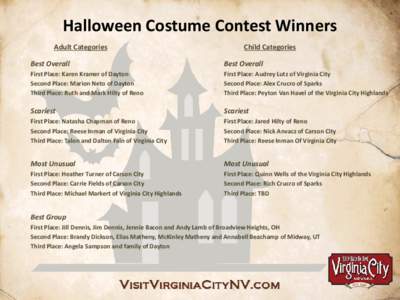 Halloween Costume Contest Winners