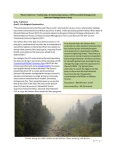 “Better than Ever”: Partnership  of Community Liaisons, USFS & Incident Management