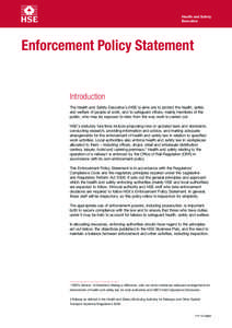 Enforcement policy statement - HSE41