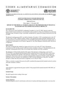 Agenda Item 5(a)  CRD 1 JOINT FAO/WHO FOOD STANDARDS PROGRAMME FAO/WHO COORDINATING COMMITTEE FOR ASIA Eighteenth Session