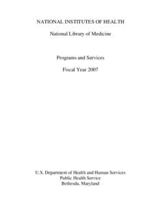 Science / PubMed Central / United States National Library of Medicine / Medical library / MEDLARS / ClinicalTrials.gov / Entrez / PubMed / Environmental health / National Institutes of Health / Medicine / Health